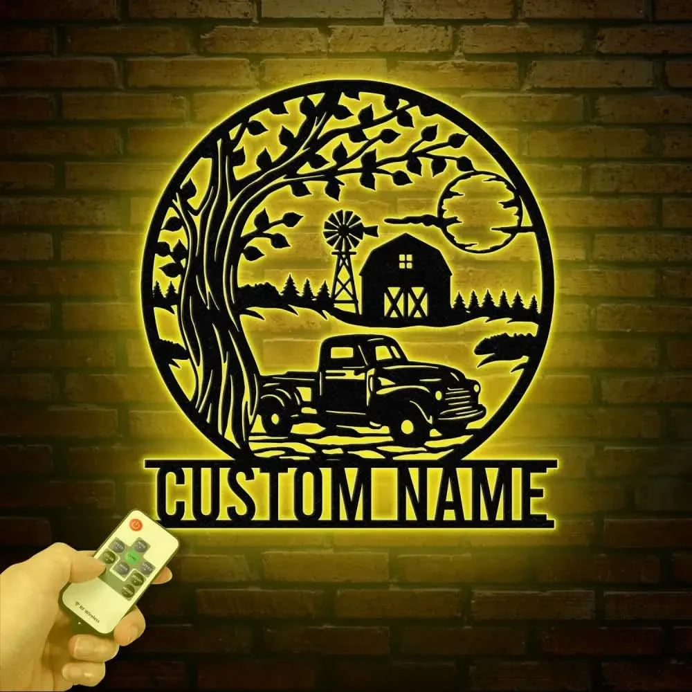 Custom Pickup Truck Metal Farm Sign Farm Metal Sign Farm Decor Personalized Family Name Sign Unique Gift for Farmers