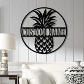 Custom Pineapple Metal Welcome Sign with Led Lights- Personalized Door Hanger - Home and Backyard Decor - Perfect