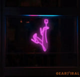 Custom Pink Neon Woman with Wine Glass Sign - LED Neon Wall Art for Bar Decor - Modern Lighting for Home Lounge or