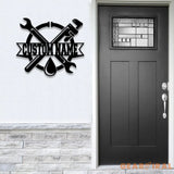 Custom Plumbing Metal Sign LED Light Personalized Plumber Monogram Metal Sign Plumber Gifts Plumber Name Sign Repair