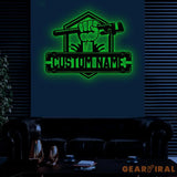 Custom Plumbing Metal Sign LED Light Personalized Plumber Monogram Metal Sign Plumber Gifts Plumber Name Sign Repair