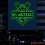 Custom Plumbing Metal Sign LED Light Personalized Plumber Monogram Metal Sign Plumber Gifts Plumber Name Sign Repair