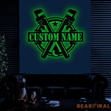 Custom Plumbing Metal Sign LED Light Personalized Plumber Monogram Metal Sign Plumber Gifts Plumber Name Sign Repair