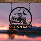 Custom Pontoon Boat Metal Signs Art Custom Pontoon Boat Captian Metal Signs Pontoon Captian Wall Hanging Pontoon Boat