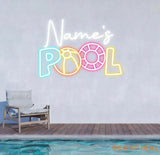 Custom Pool Neon Sign Outdoor Patio Led Sign Poolside Family Name Neon Light Poolside Bar Sign Backyard Neon Sign Patio
