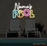 Custom Pool Neon Sign Outdoor Patio Led Sign Poolside Family Name Neon Light Poolside Bar Sign Backyard Neon Sign Patio
