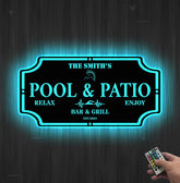 Custom Pool & Patio Sign - Backyard Pool Decor - Swimming Pool Decor - Metal Sign | GearViral