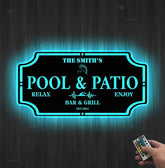 Custom Pool & Patio Sign - Backyard Pool Decor - Swimming Pool Decor - Metal Sign | GearViral