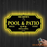Custom Pool & Patio Sign - Backyard Pool Decor - Swimming Pool Decor - Metal Sign | GearViral
