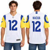 Custom Puka Nacua Los Angeles Rams Fan Inspired Game Player Jersey - White
