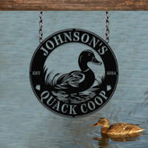 Custom Quack House Sign Personalized Duck Farm Metal Sign Farmhouse Decor Duck Hutch Coop Sign,Quack Shack Cabin Decor