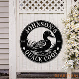 Custom Quack House Sign Personalized Duck Farm Metal Sign Farmhouse Decor Duck Hutch Coop Sign,Quack Shack Cabin Decor