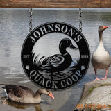 Custom Quack House Sign Personalized Duck Farm Metal Sign Farmhouse Decor Duck Hutch Coop Sign,Quack Shack Cabin Decor