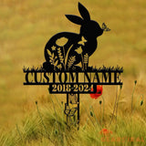 Custom Rabbit Memorial Metal Stake Rabbit Loss Bunny Loss Sign Sympathy Sign In Loving Memorial Pet Grave Markers