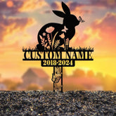 Custom Rabbit Memorial Metal Stake Rabbit Loss Bunny Loss Sign Sympathy Sign In Loving Memorial Pet Grave Markers