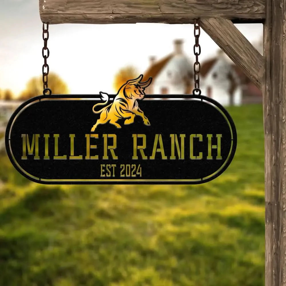 Custom Ranch Gate Signs Personalized Metal Ranch Signs Large Farmhouse Signs Rustic Farm Signs Farm Entrance Signs