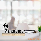 Custom RN Doctor Desk Name Plate - RN Doctor Metal Nameplate For Desk - Desk Nameplate - RN Doctor Office Decor
