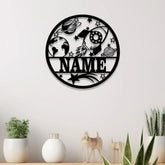 Custom Rocket Name Sign with Led Light Personalized Metal Space Wall Art Kids Room Nursery Decor Astronaut Space Wall