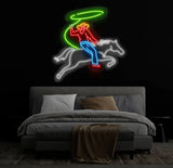 Custom Rodeo Neon Light - Cowboy Riding Horse LED Sign Bedroom Neon Lights Wall Decor Horse Neon Light for Home or Bar