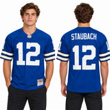 Custom Roger Staubach Dallas Cowboys Fan Inspired Big and Tall 1971 Legacy Retired Player Jersey - Navy
