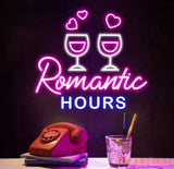 Custom Romantic Hour Neon Bar Sign Personalized Bar Club Neon Signs Neon Sign Home Bar Decor Bar Decoration Neon Lights