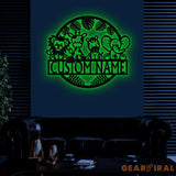 Custom Safari Animals Name Sign Metal Safari Sign Metal Wall Art Safari Nursery Decor Animal Name Sign Kid’s Nursery