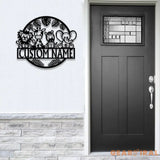 Custom Safari Animals Name Sign Metal Safari Sign Metal Wall Art Safari Nursery Decor Animal Name Sign Kid’s Nursery