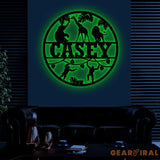 Custom Safari Animals Name Sign Metal Safari Sign Metal Wall Art Safari Nursery Decor Animal Name Sign Kid’s Nursery