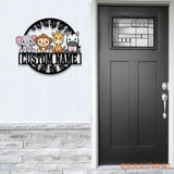 Custom Safari Animals Name Sign Metal Safari Sign Metal Wall Art Safari Nursery Decor Animal Name Sign Kid’s Nursery