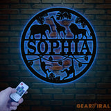 Custom Safari Animals Name Sign Metal Safari Sign Metal Wall Art Safari Nursery Decor Animal Name Sign Kid’s Nursery