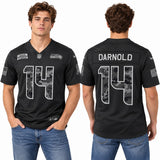 Custom Sam Darnold Seattle Seahawks Fan Inspired 2026 Salute to Service Stitched Premium Limited Jersey - Black