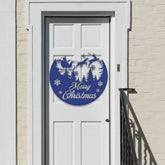 Custom Santa Riding a Sleigh Metal Wall Art Personalized Christmas Name Sign Christmas Decor Christmas Family Gift