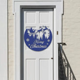 Custom Santa Riding a Sleigh Metal Wall Art Personalized Christmas Name Sign Christmas Decor Christmas Family Gift