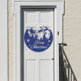 Custom Santa Riding a Sleigh Metal Wall Art Personalized Christmas Name Sign Christmas Decor Christmas Family Gift