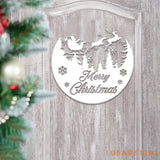 Custom Santa Riding a Sleigh Metal Wall Art Personalized Christmas Name Sign Christmas Decor Christmas Family Gift