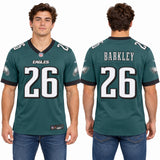 Custom Saquon Barkley Philadelphia Eagles Fan Inspired Game Jersey - White