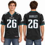 Custom Saquon Barkley Philadelphia Eagles Fan Inspired Game Jersey - White