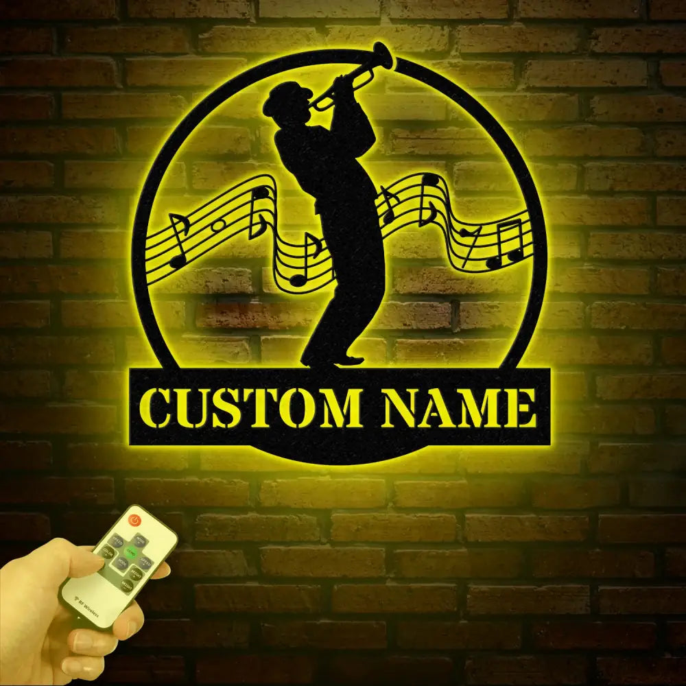 Custom Saxophone Player Name Metal Sign Personalized Jazz Lover Gift Musician Wall Decor Jazz Player Name Sign Gift for