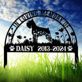 Custom Schnauzer Memorial Metal Stake - Personalized Pet Grave Marker Remembrance Sign Sympathy Gift Schnauzer Loss