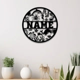Custom Sealife Animals Name Sign Metal Ocean Sign Ocean Themed Metal Wall Art Ocean Nursery Decor Sealife Name Sign