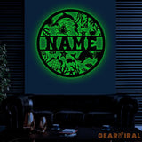 Custom Sealife Animals Name Sign Metal Ocean Sign Ocean Themed Metal Wall Art Ocean Nursery Decor Sealife Name Sign