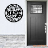 Custom Sealife Animals Name Sign Metal Ocean Sign Ocean Themed Metal Wall Art Ocean Nursery Decor Sealife Name Sign