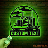 Custom Semi Truck Wall Art with Personalized Name Truck Driver Decor for Garage & Home Perfect for Father’s Day &