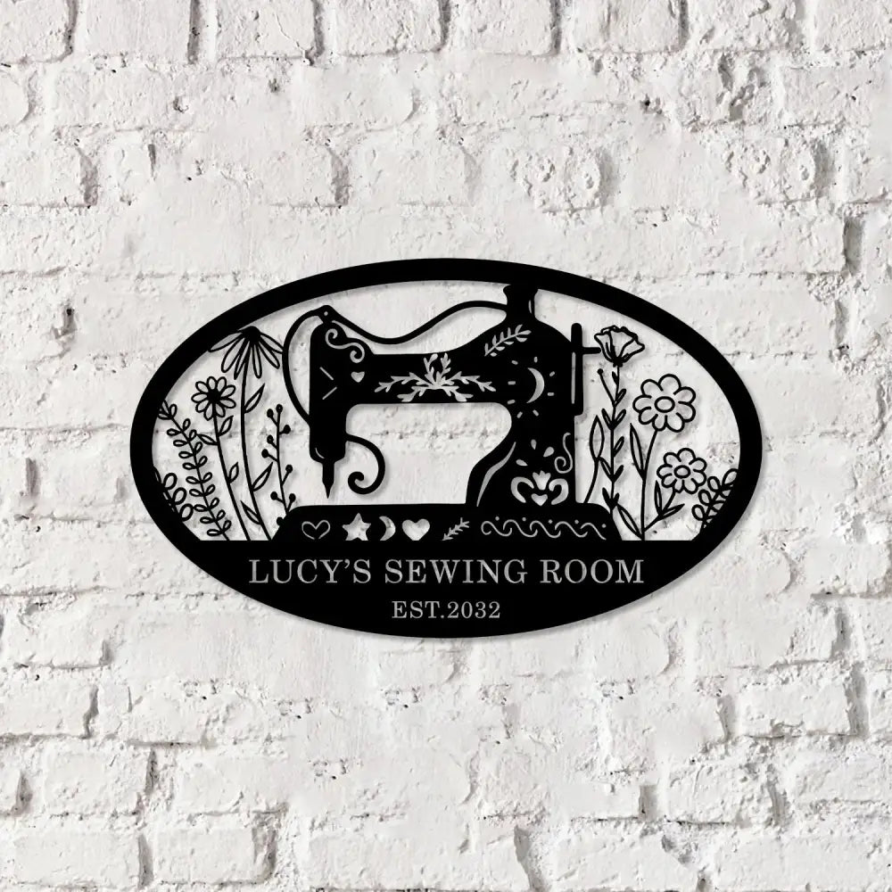 Custom Sewing Metal Wall Art Sewing Room Sign Personalized Sewing Sign Sewing Room Wall Decor Quilting Sign Gift for Her