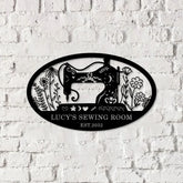 Custom Sewing Metal Wall Art Sewing Room Sign Personalized Sewing Sign Sewing Room Wall Decor Quilting Sign Gift for Her