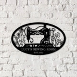 Custom Sewing Metal Wall Art Sewing Room Sign Personalized Sewing Sign Sewing Room Wall Decor Quilting Sign Gift for Her