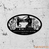 Custom Sewing Metal Wall Art Sewing Room Sign Personalized Sewing Sign Sewing Room Wall Decor Quilting Sign Gift for Her