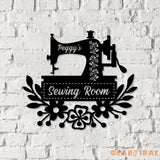 Custom Sewing Metal Wall Art Sewing Room Sign Personalized Sewing Sign Sewing Room Wall Decor Quilting Sign Gift for
