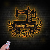 Custom Sewing Metal Wall Art Sewing Room Sign Personalized Sewing Sign Sewing Room Wall Decor Quilting Sign Gift for