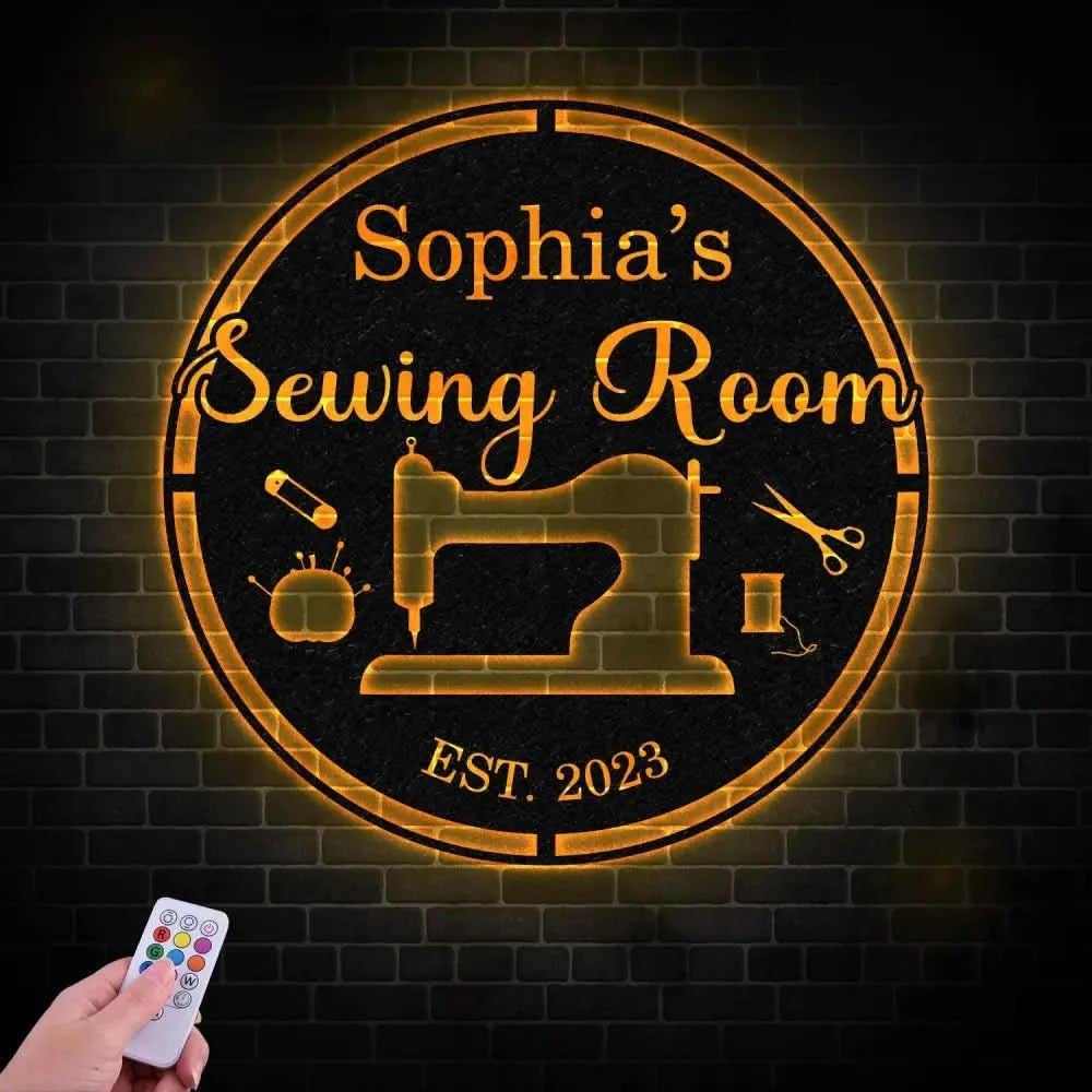 Custom Sewing Wall Art Quilting room Decor Sewing Lover Gifts Personalized Sewing Metal Sign Sewing Machine Sign Sewing